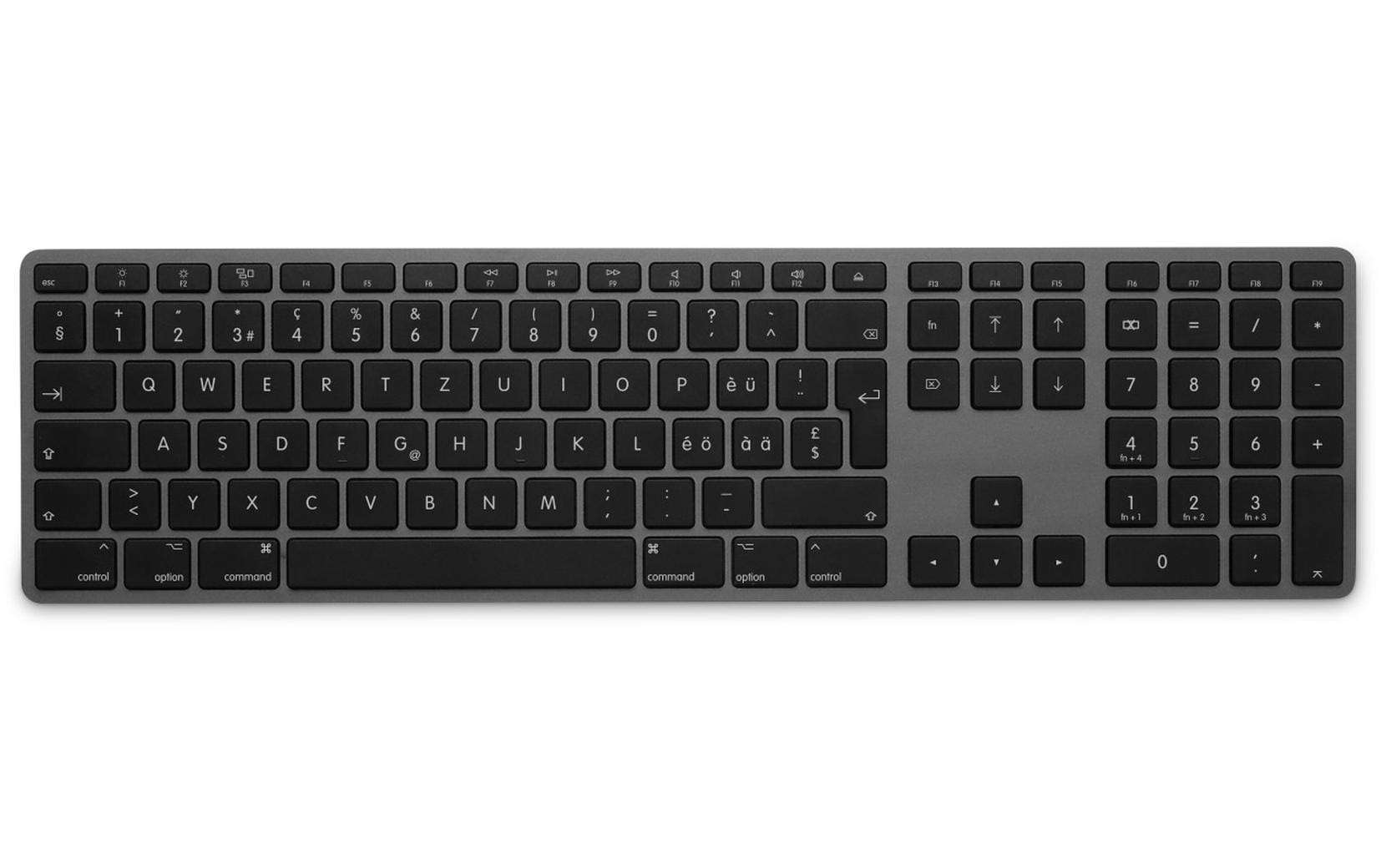 LMP KB-1243 – Tastatur, kabellos (Bluetooth), CH-Layout (DE-CH) – für Windows, macOS & iPadOS u. a.