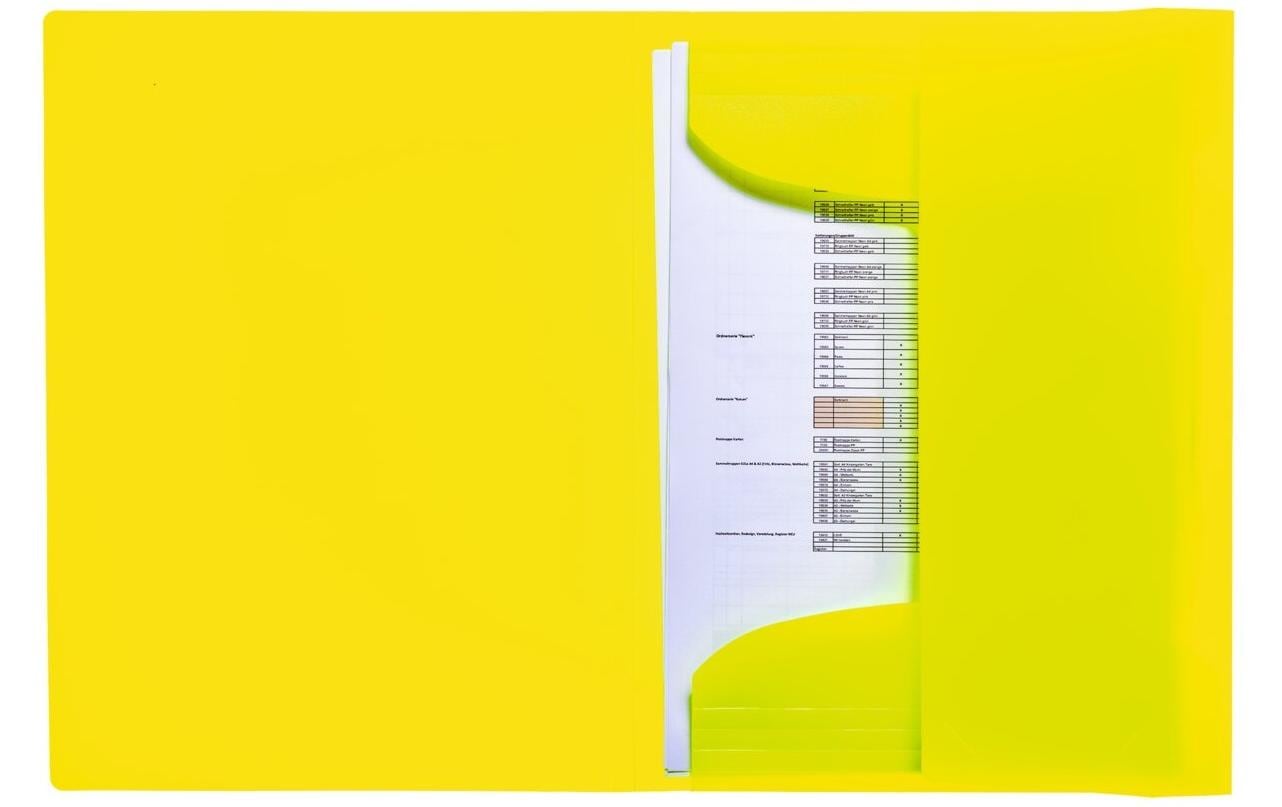 HERMA Sammelmappe für A4, Kunststoff, Gelb, mit Gummizug