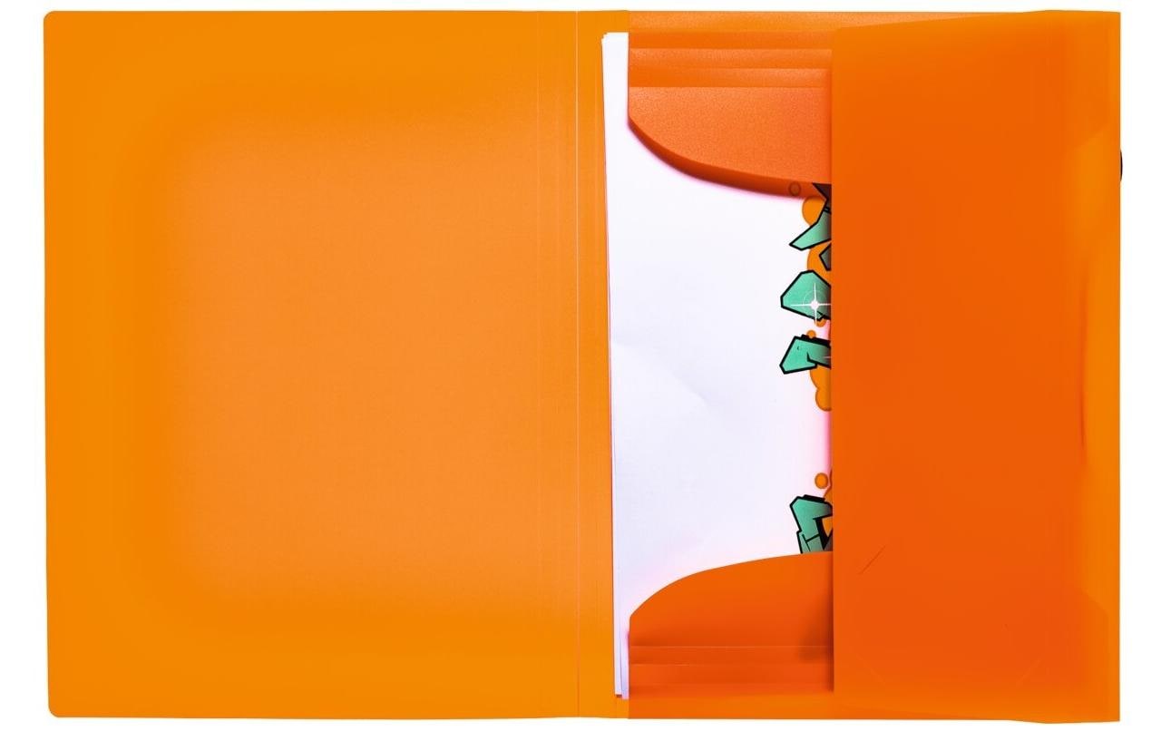 HERMA Sammelmappe, für A4, Kunststoff, orange, mit Gummizug