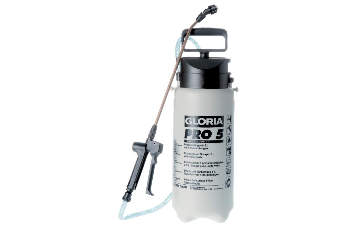 GLORIA Drucksprüher Pro 5 – 5 l – schwarz/weiss – Kunststoff