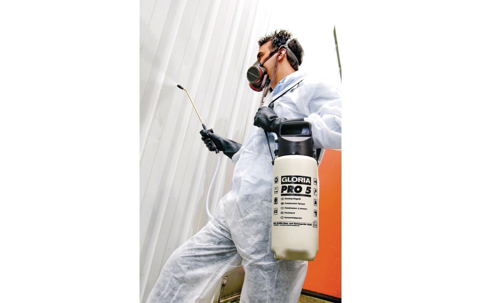 GLORIA Drucksprüher Pro 5 – 5 l – schwarz/weiss – Kunststoff