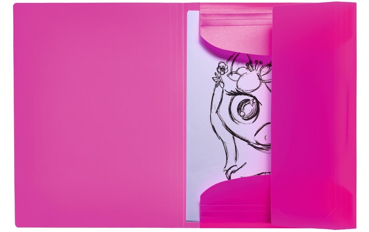HERMA Sammelmappe für A4, Kunststoff, Pink, mit Gummizug