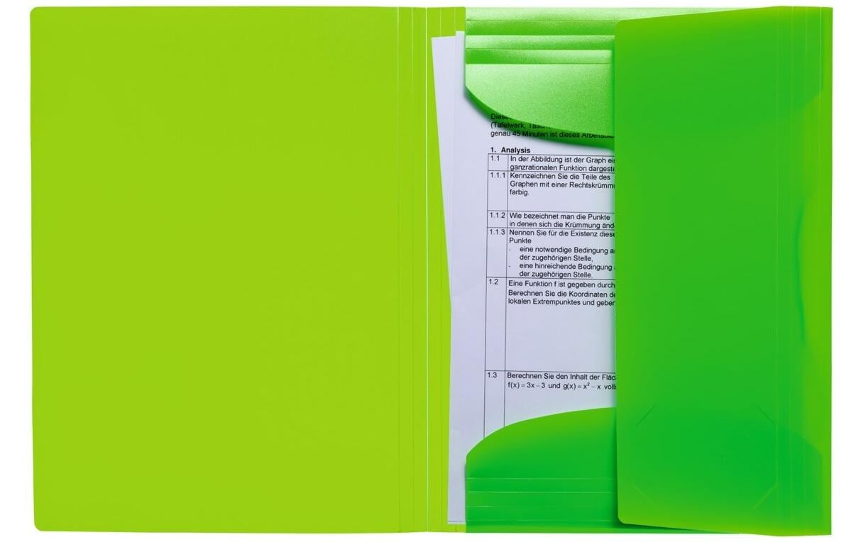 HERMA Sammelmappe für A4, Kunststoff, Grün, mit Gummizug