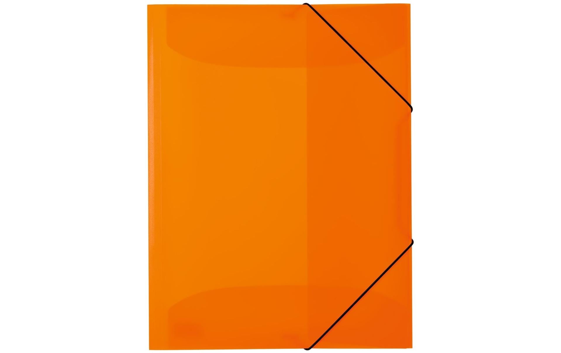 HERMA Gummibandmappe A3 – 3 Klappen, Gummiband, Polypropylen (PP), Orange, Füllhöhe 40 mm