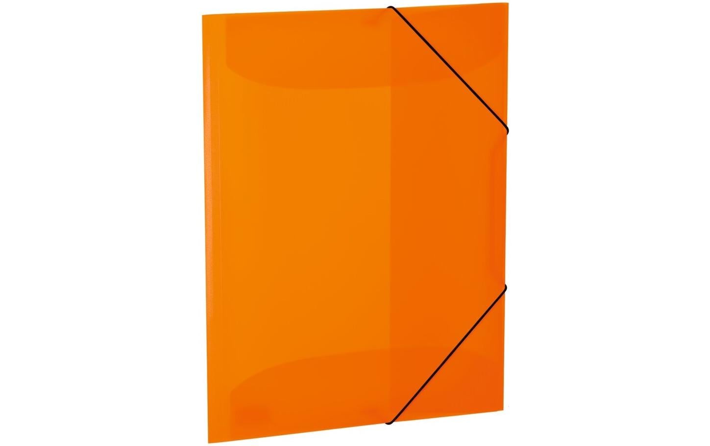 HERMA Gummibandmappe A3 – 3 Klappen, Gummiband, Polypropylen (PP), Orange, Füllhöhe 40 mm