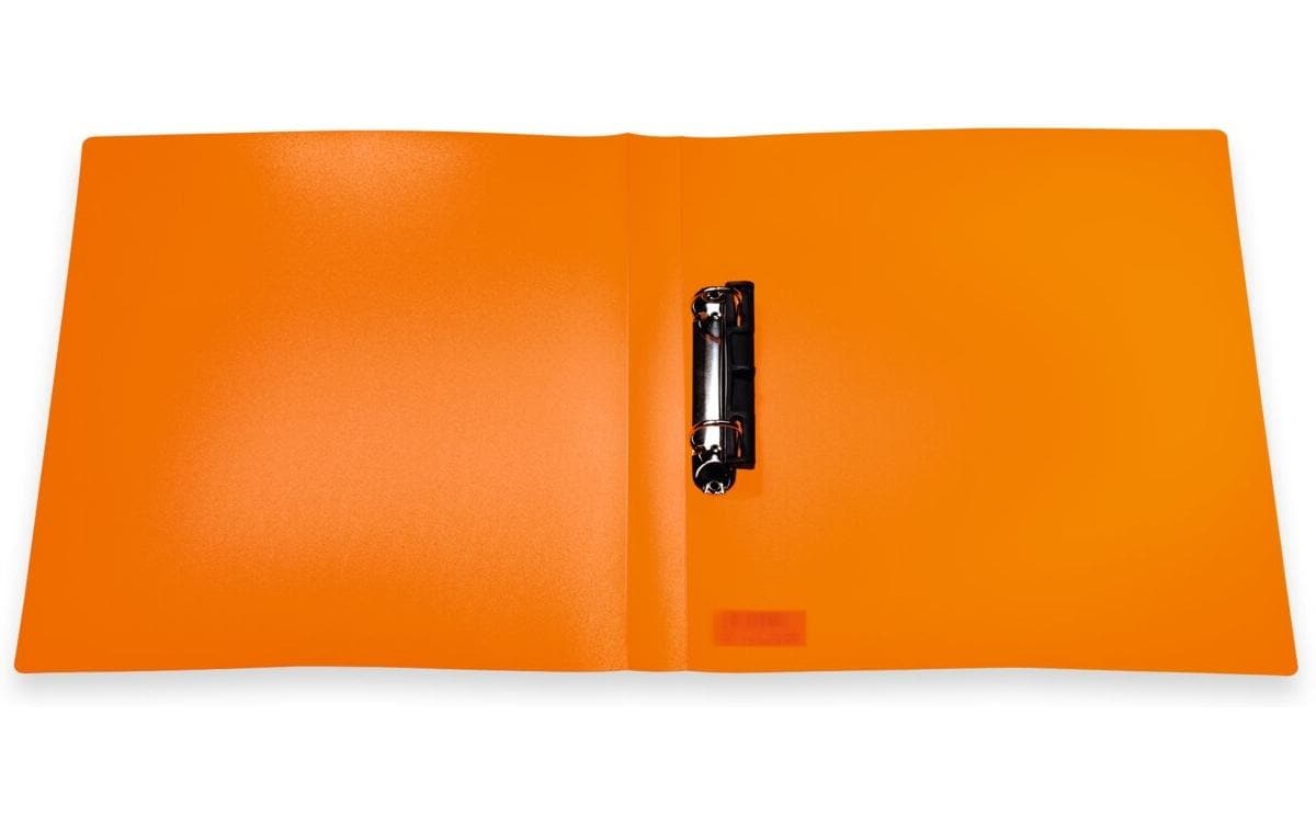 HERMA Zeigebuch – A4 Hochformat – 2-Ring, Rücken 35 mm – Neonorange, Kunststoff, mit Niederhalter