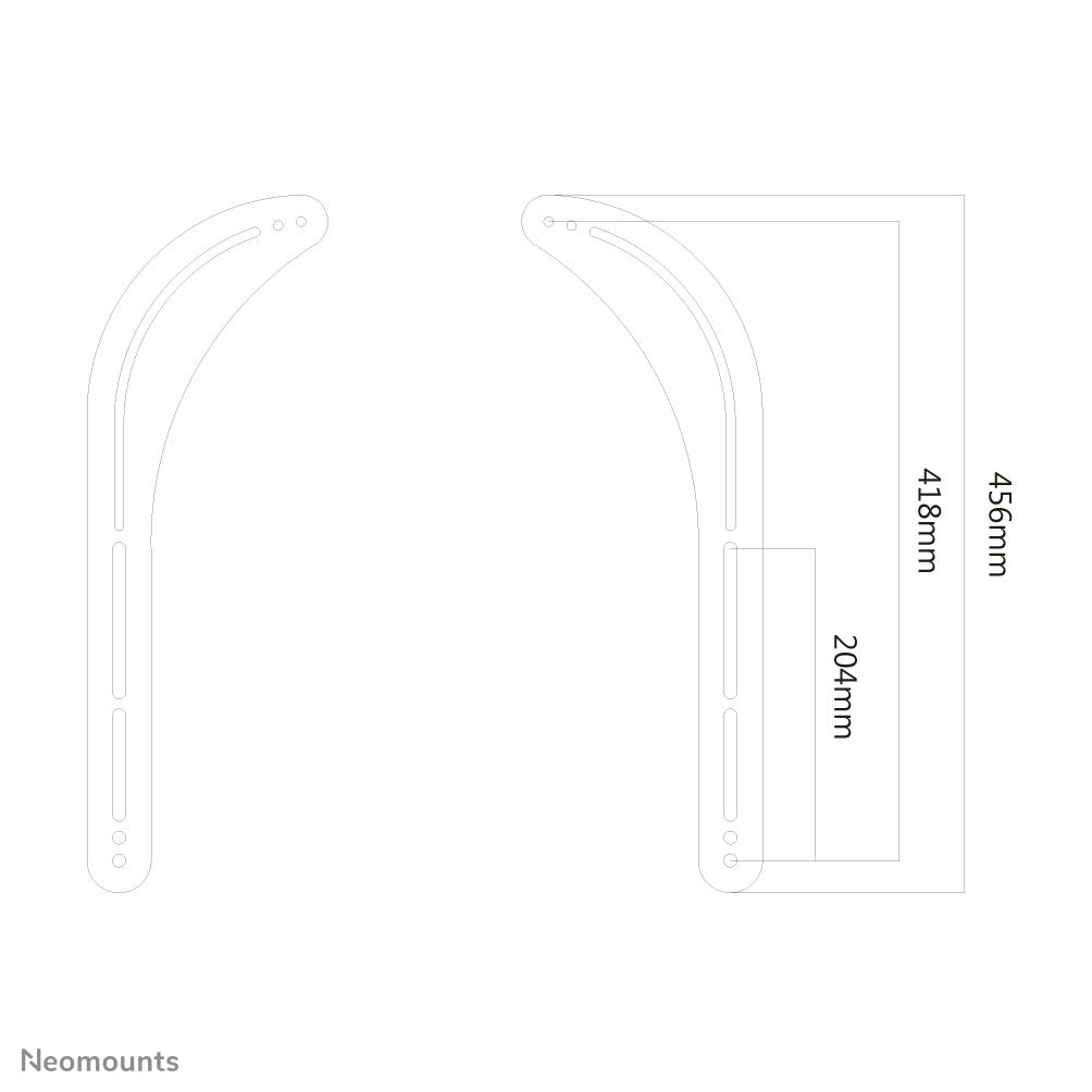Neomounts NM-USP100BLACK Soundbar-Halterung (VESA) – bis 15 kg – für Sonos Playbar – Schwarz