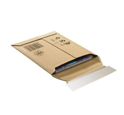 Elco Pac-It Safe Karton-Versandtasche – 145 × 190 mm, selbstklebend, mit Aufreissband, Karton, für CD/DVD