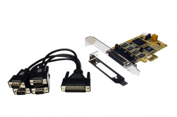 EXSYS EX-45364 PCIe Serielle Karte – 4× RS-232/422/485 (9-pol D-SUB), Low-Profile, für PC