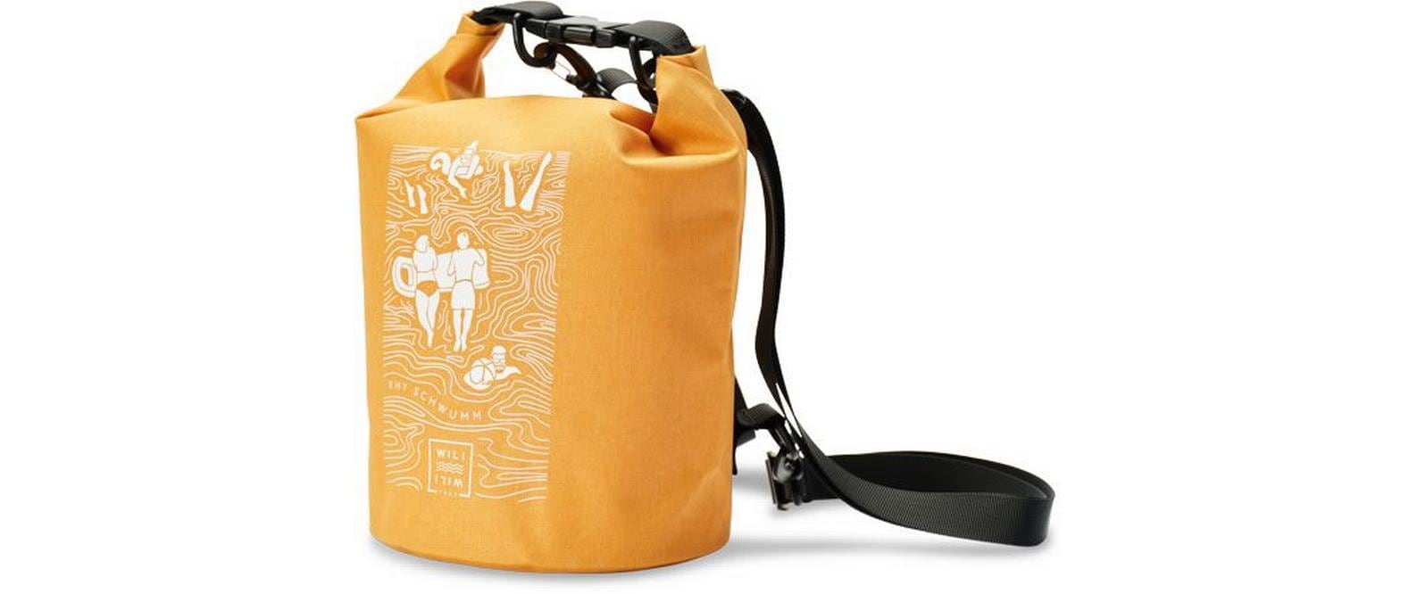 Wili Wili Tree Sporttasche Rhy Schwumm – 7 l, wasserfest, aus rPET, gelb