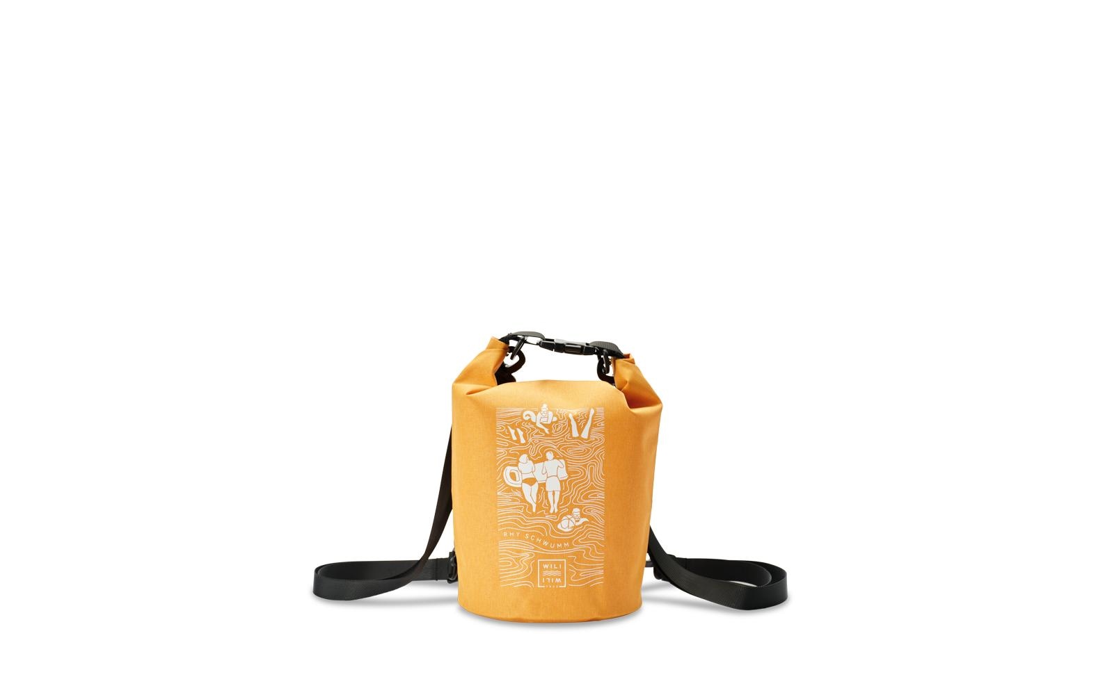 Wili Wili Tree Sporttasche Rhy Schwumm – 7 l, wasserfest, aus rPET, gelb