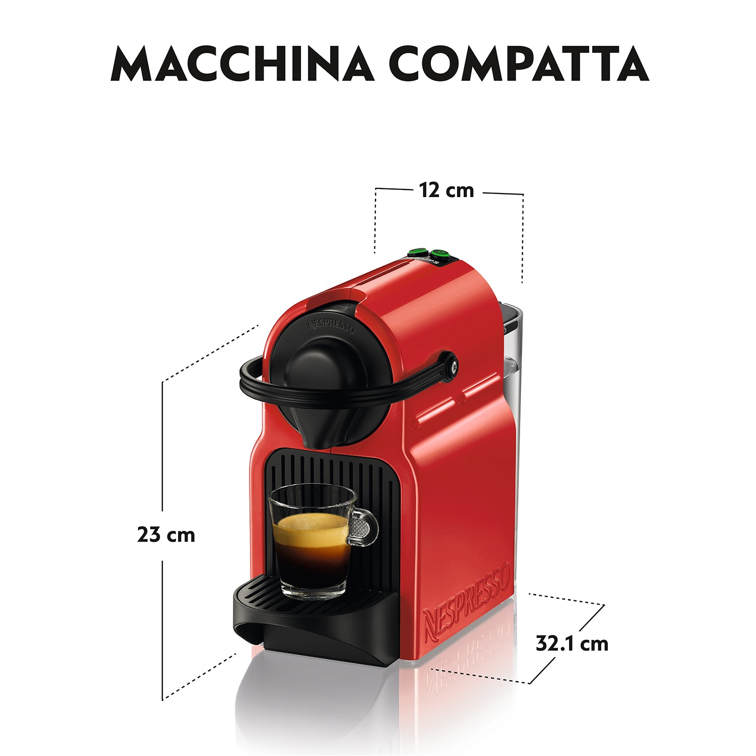 Krups Inissia XN1005 Kapselmaschine – für Nespresso-Kapseln, 19 bar, 0,7 l, Rot