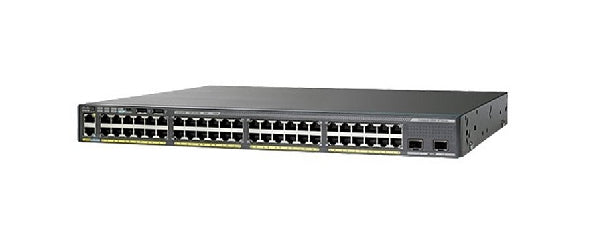 Cisco Catalyst 2960 X R48 – Managed Switch – 48×GbE, 2×SFP+, L2, PoE+ 370 W, 1U
