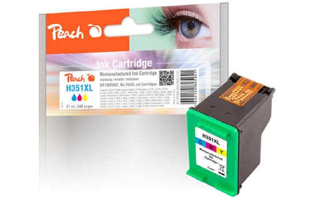 Peach 351XL Dreifarbig Tintenpatrone (Kompatibel) – 540 Seiten – für HP DeskJet/OfficeJet/PhotoSmart