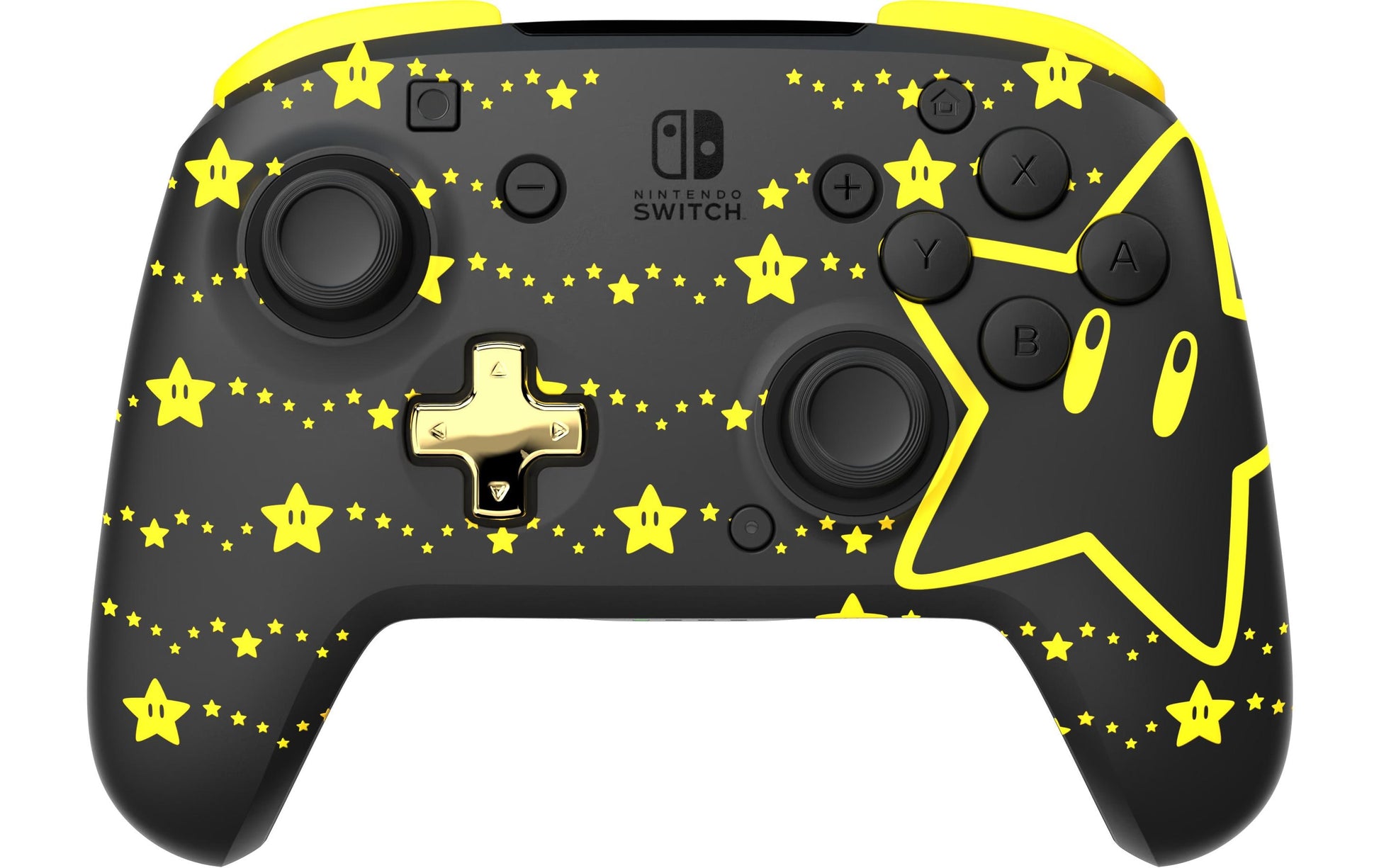 PDP Rematch Glow – Gamepad – Kabellos, leuchtet im Dunkeln, für Nintendo Switch & Switch OLED, Schwarz/Gelb