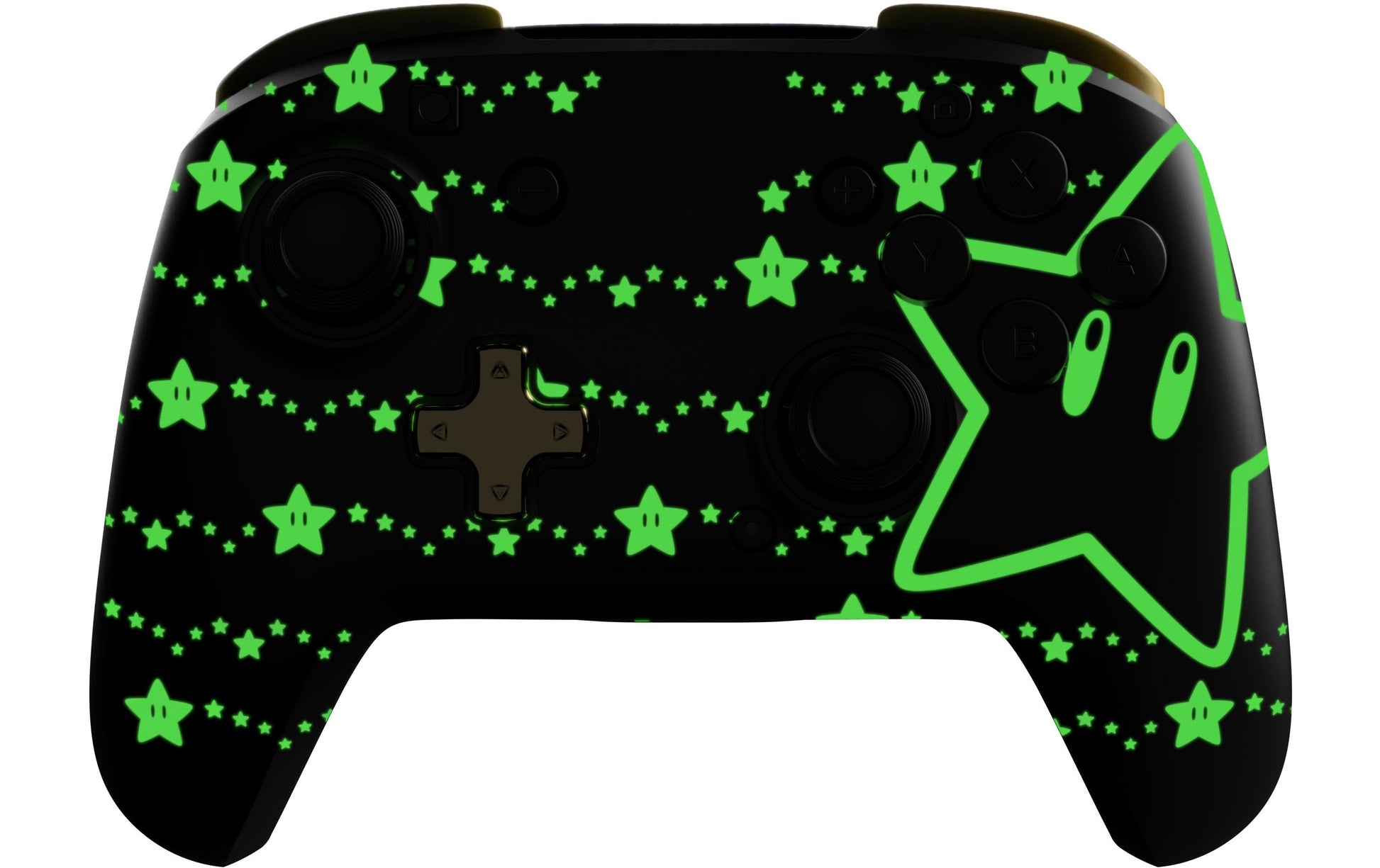 PDP Rematch Glow – Gamepad – Kabellos, leuchtet im Dunkeln, für Nintendo Switch & Switch OLED, Schwarz/Gelb