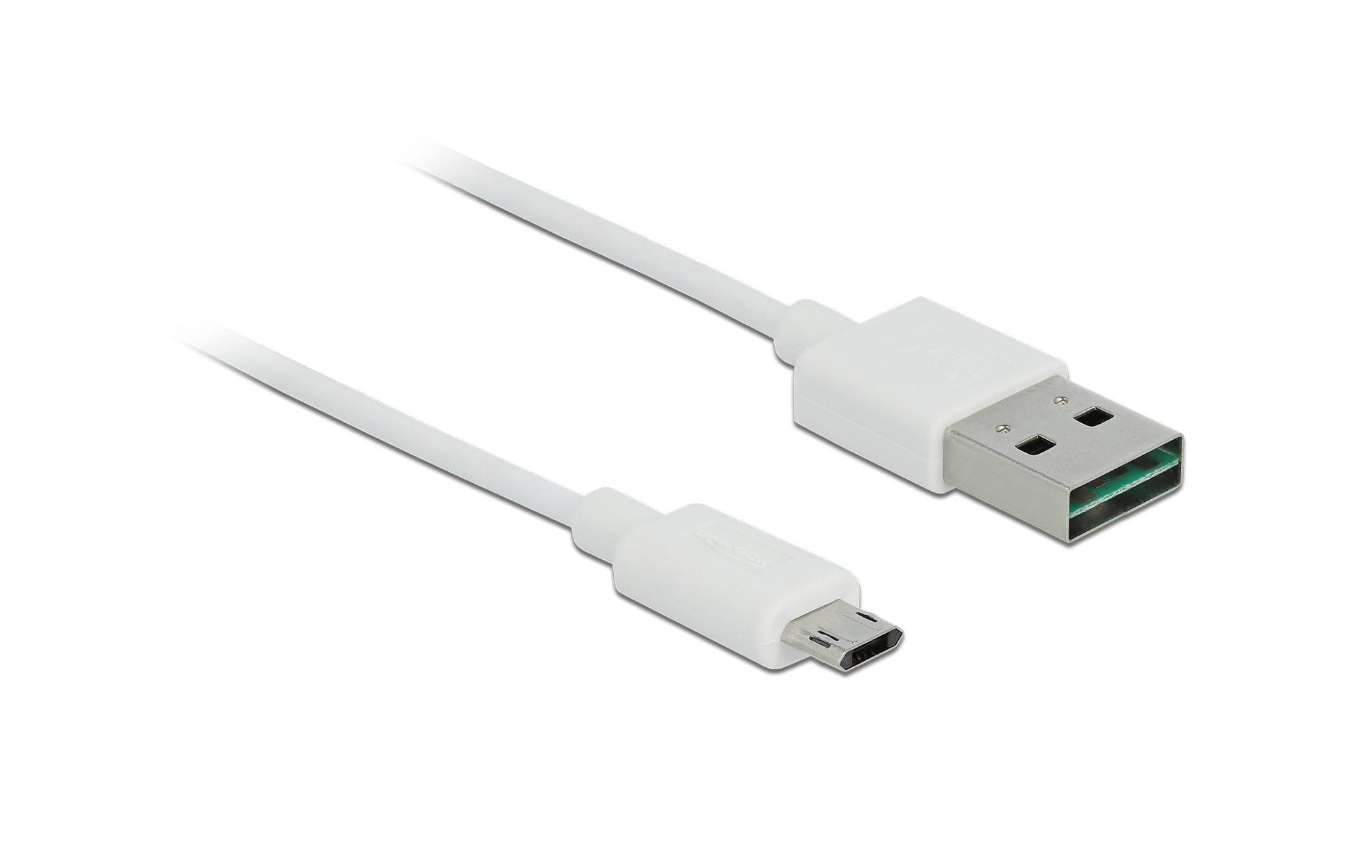 DeLOCK USB-Kabel – USB-A auf Micro-USB-B – USB 2.0 (480 Mbit/s) – 1 m – Weiss