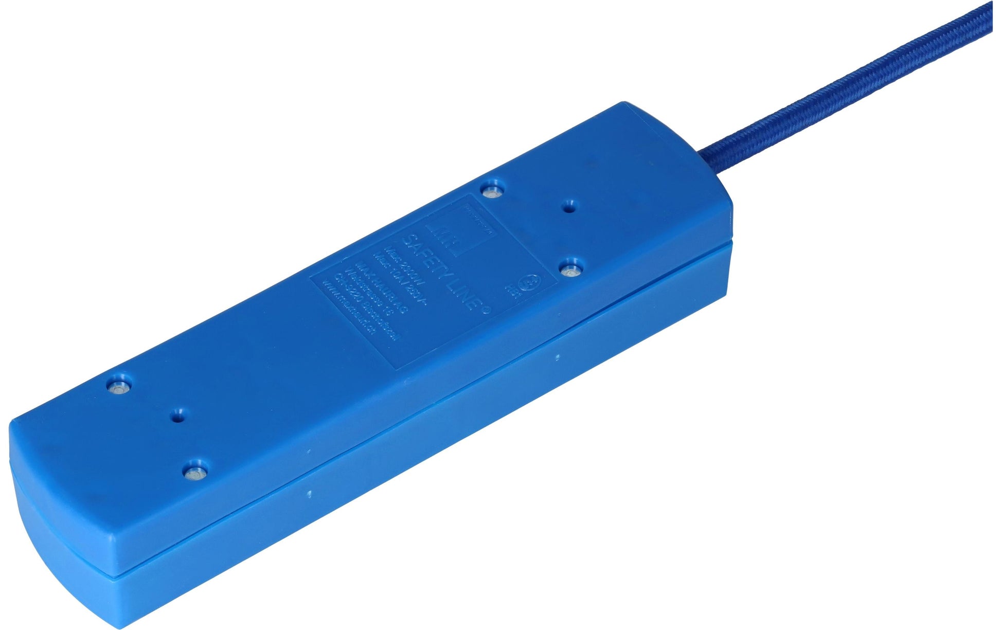 MaxTex Steckdosenleiste – 5× T13, 2 m, ohne Schalter, IP20, blau