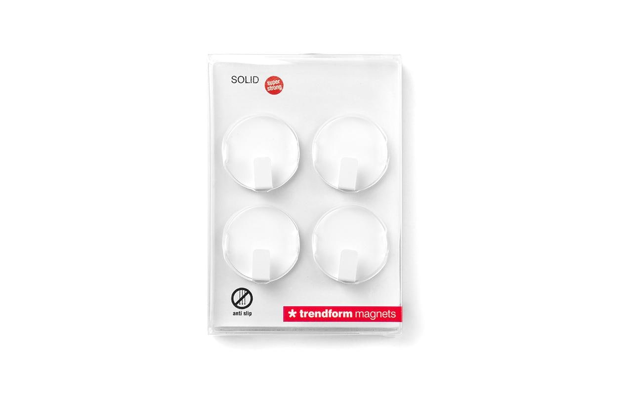 Trendform Magnethaken – Ø 35 mm, 4er Set, Weiss