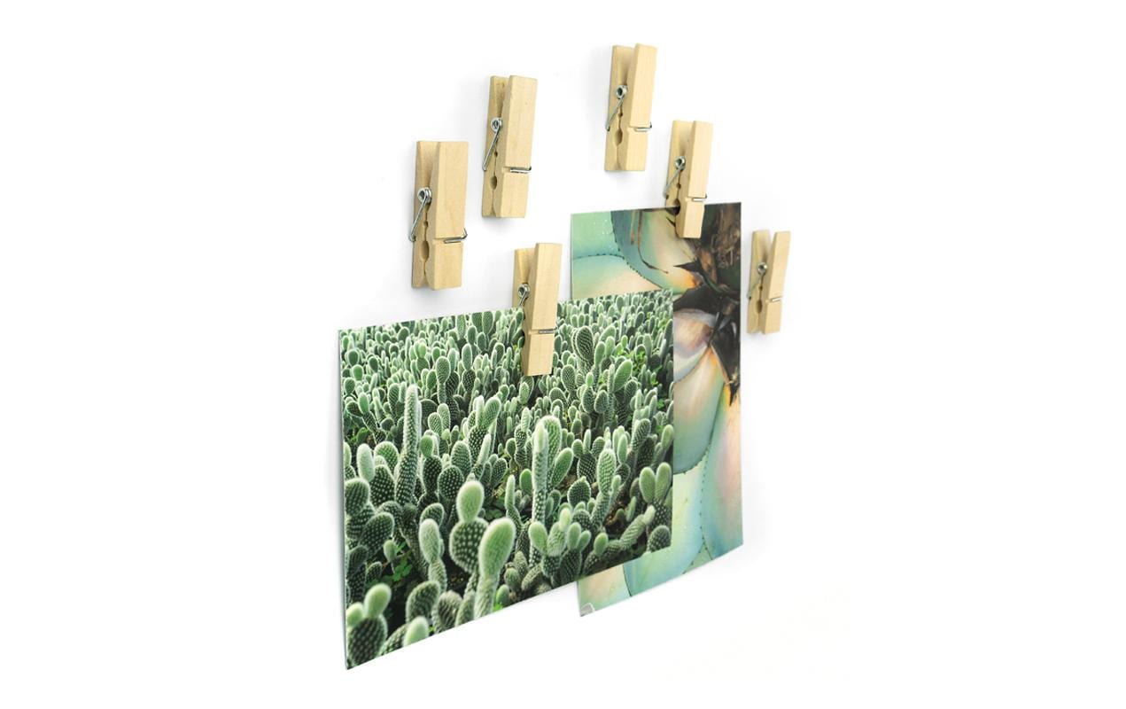 Trendform WOODY KLIP Magnetclip – 45 × 10 × 10 mm – 6 Stück, Holz, Braun