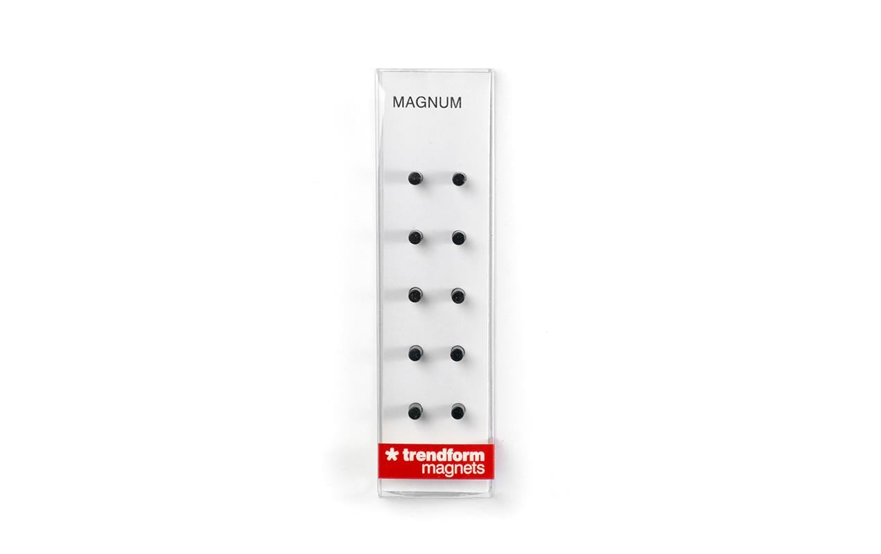 Trendform Tafelmagnete – Ø 4 mm, 10 Stk., schwarz