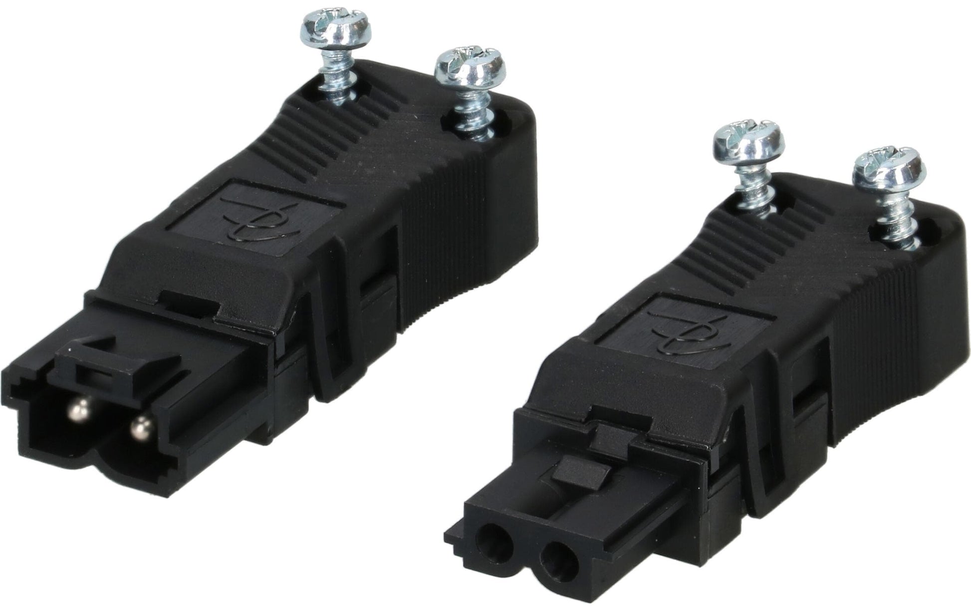 Max Hauri AG Max Hauri AC 164 Montagestecker – 2-polig, 16 A, 250 V, IP20, 18,4 × 51,1 mm, Schwarz