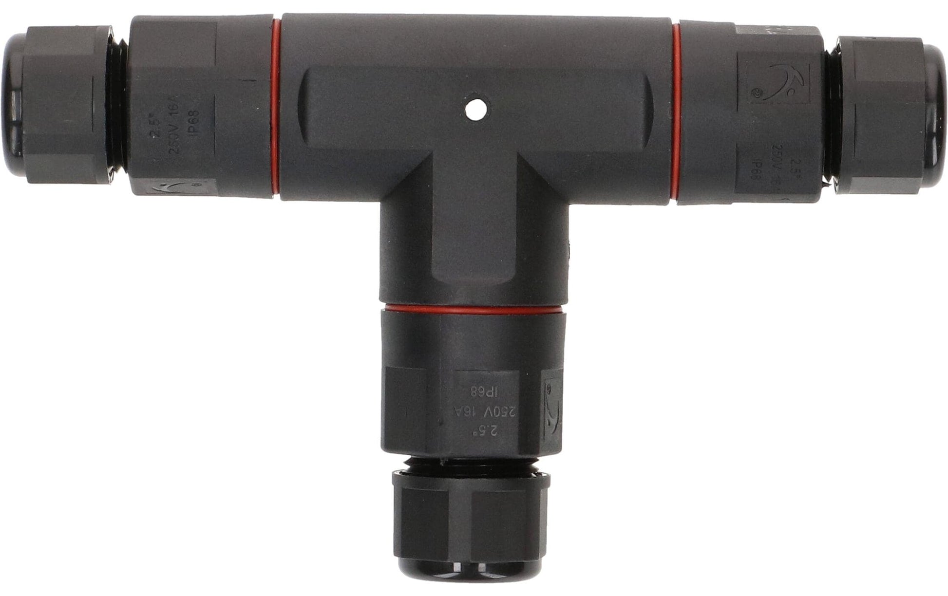 Max Hauri AG Max Hauri Kabelverbinder, 16 A 250 V, IP68, Schraubklemme, 3-polig, 142×88 mm – schwarz