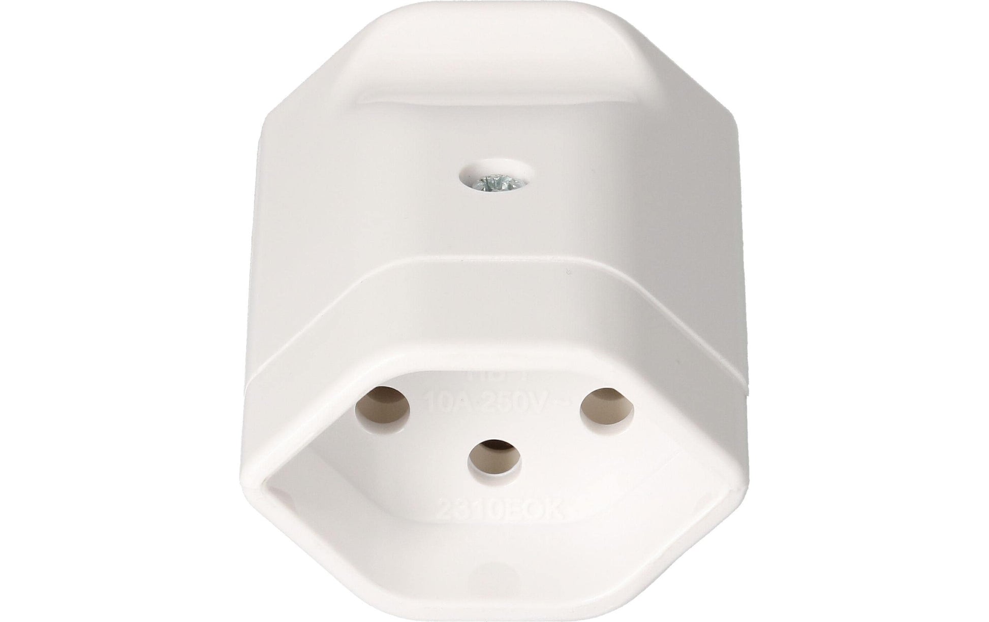 Max Hauri AG Montagekupplung T13 – 43 mm × 0,07 m, Polycarbonat, Weiss, 3-polig (geerdet), Schraubklemme
