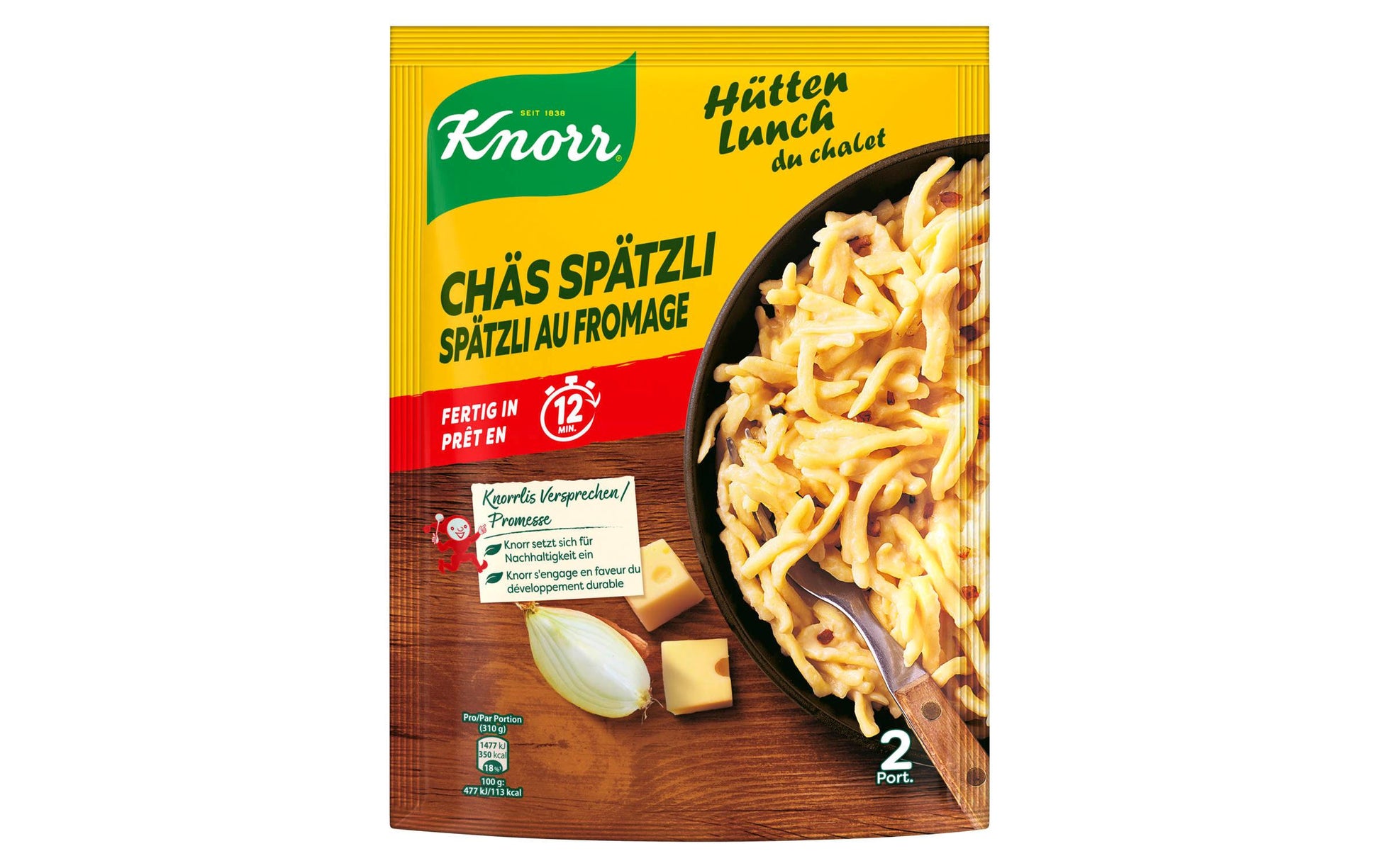 Knorr Hütten Lunch Chäs Spätzli – 170 g