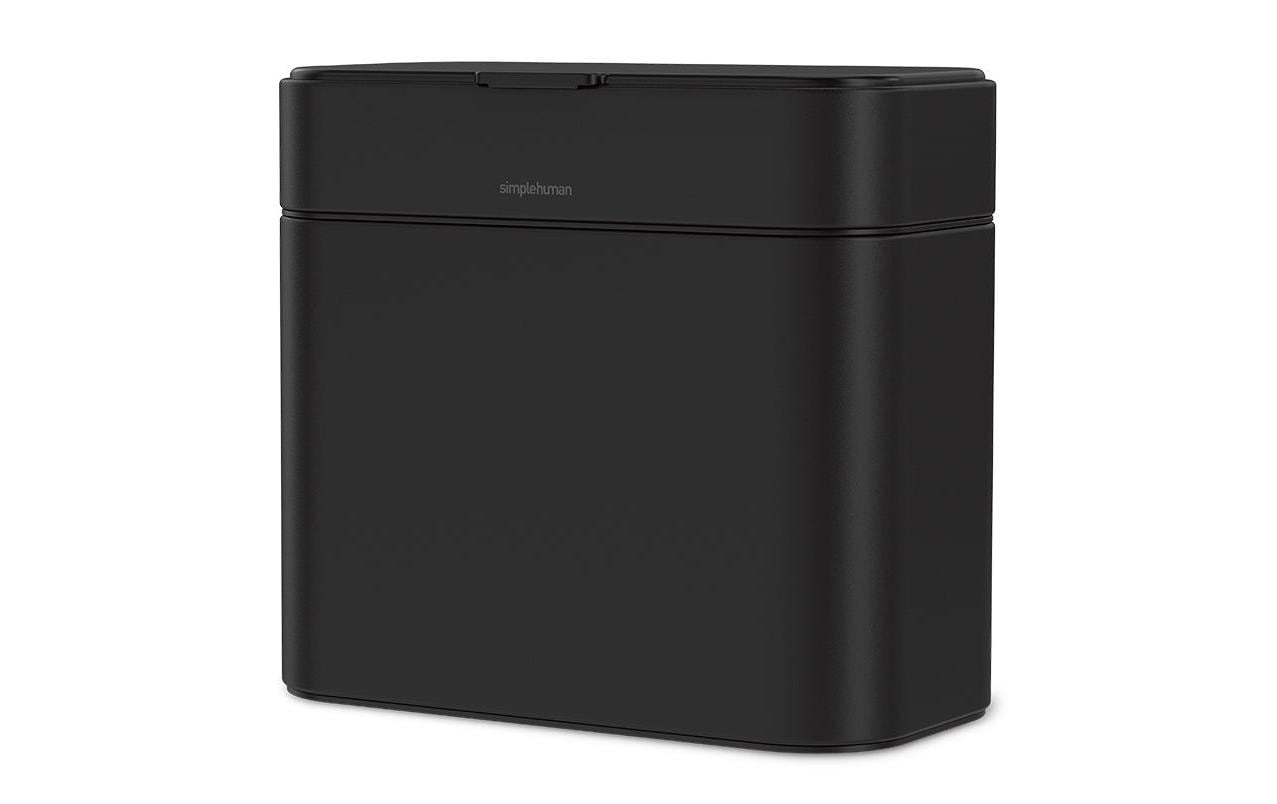 simplehuman Komposteimer CW1647 – 4 l – Edelstahl, rechteckig – schwarz matt