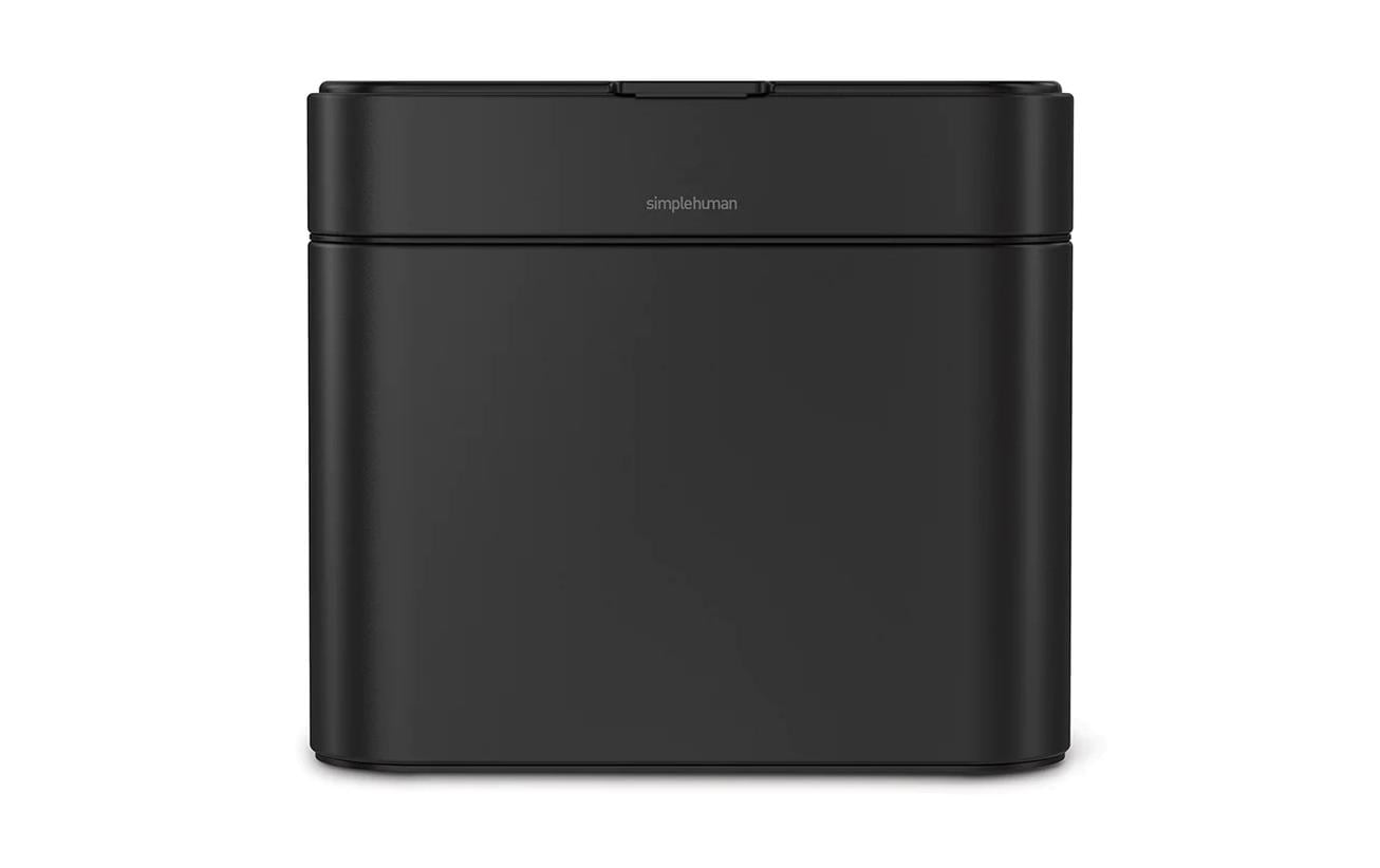 simplehuman Komposteimer CW1647 – 4 l – Edelstahl, rechteckig – schwarz matt