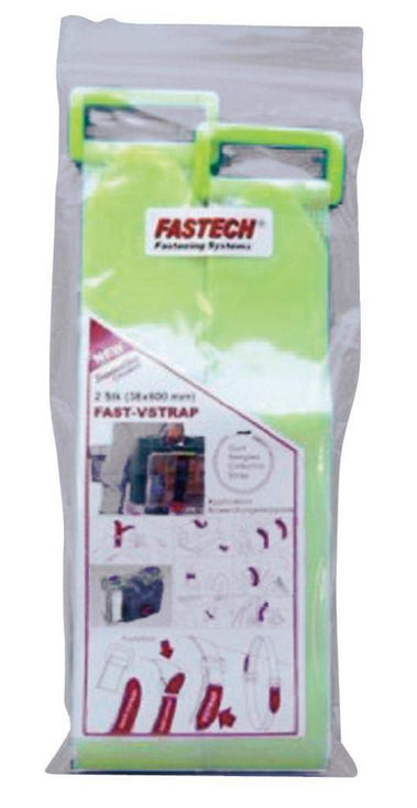 FASTECH Schlaufenband 600 × 38 mm, mit Schnalle, Gelb, 2 Stk.