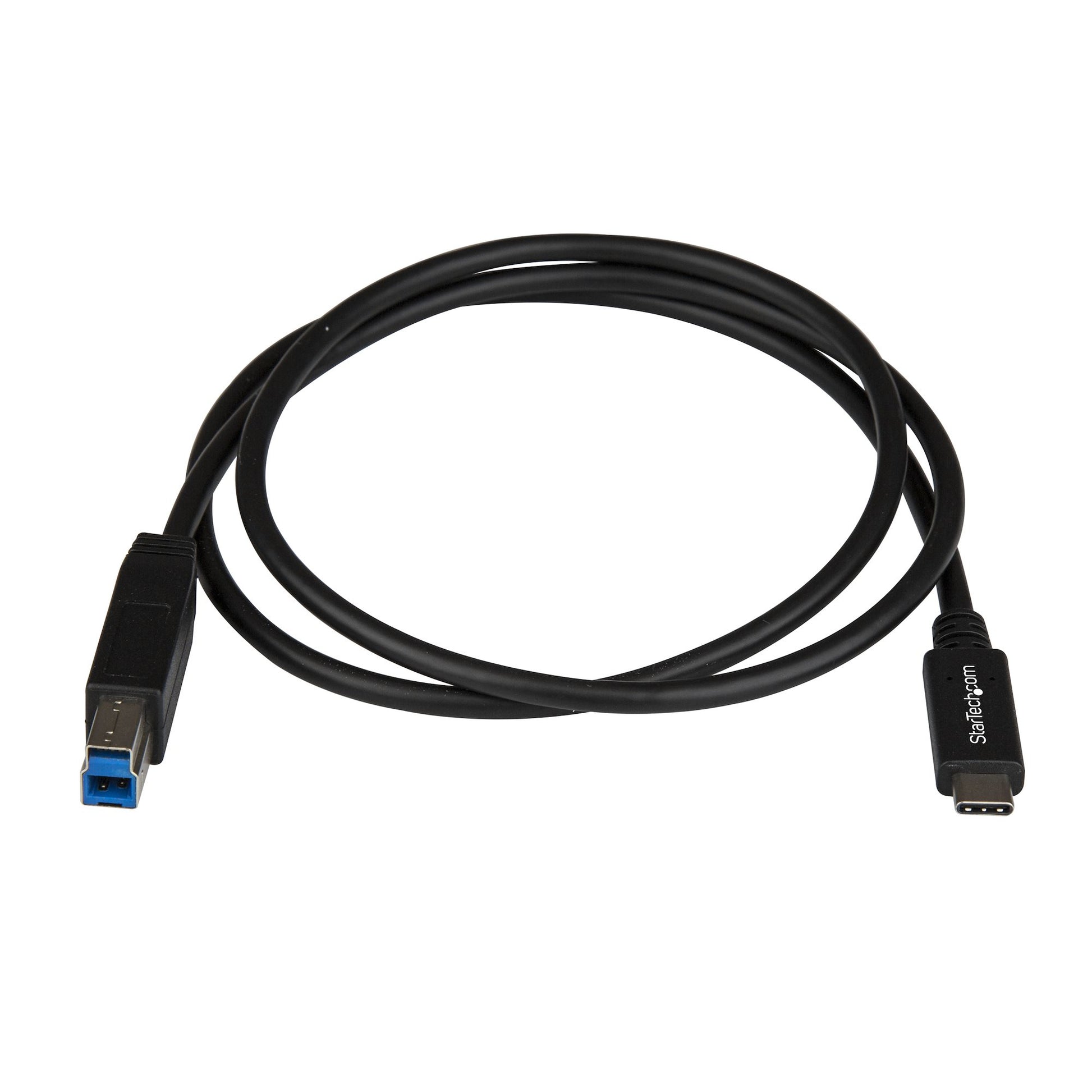 StarTech.com USB-C auf USB-B Kabel – USB 3.2 Gen 2 (10 Gbit/s) – 1 m – PVC-Mantel – Schwarz