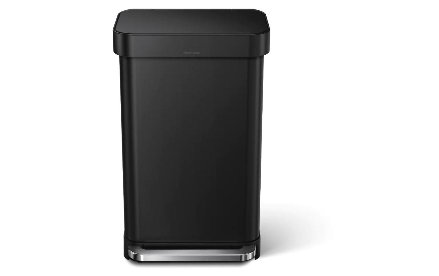 simplehuman Abfallcontainer – 45 l – Edelstahl – B × H × T 405 × 655 × 338 mm
