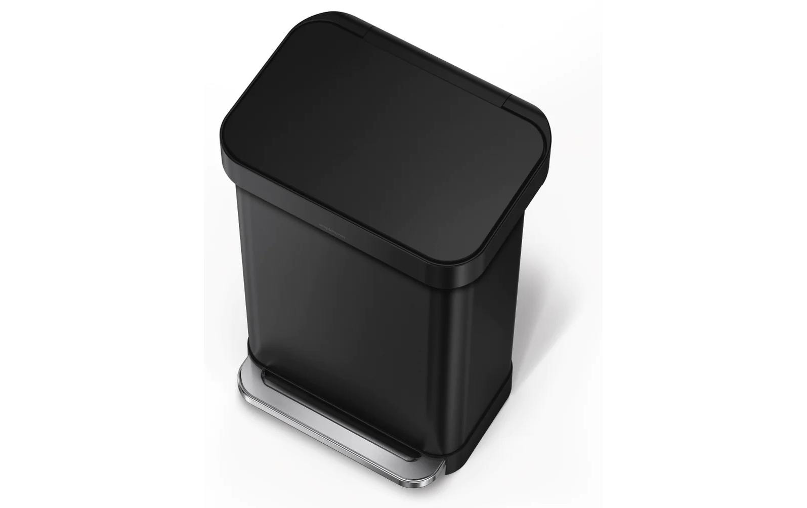 simplehuman Abfallcontainer – 45 l – Edelstahl – B × H × T 405 × 655 × 338 mm