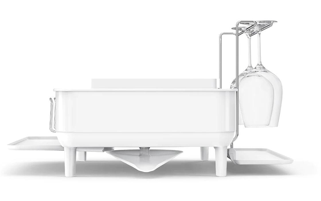 Simplehuman – Abtropfgestell 56,6 × 51,4 × 29,2 cm, Edelstahl/Kunststoff, Weiss