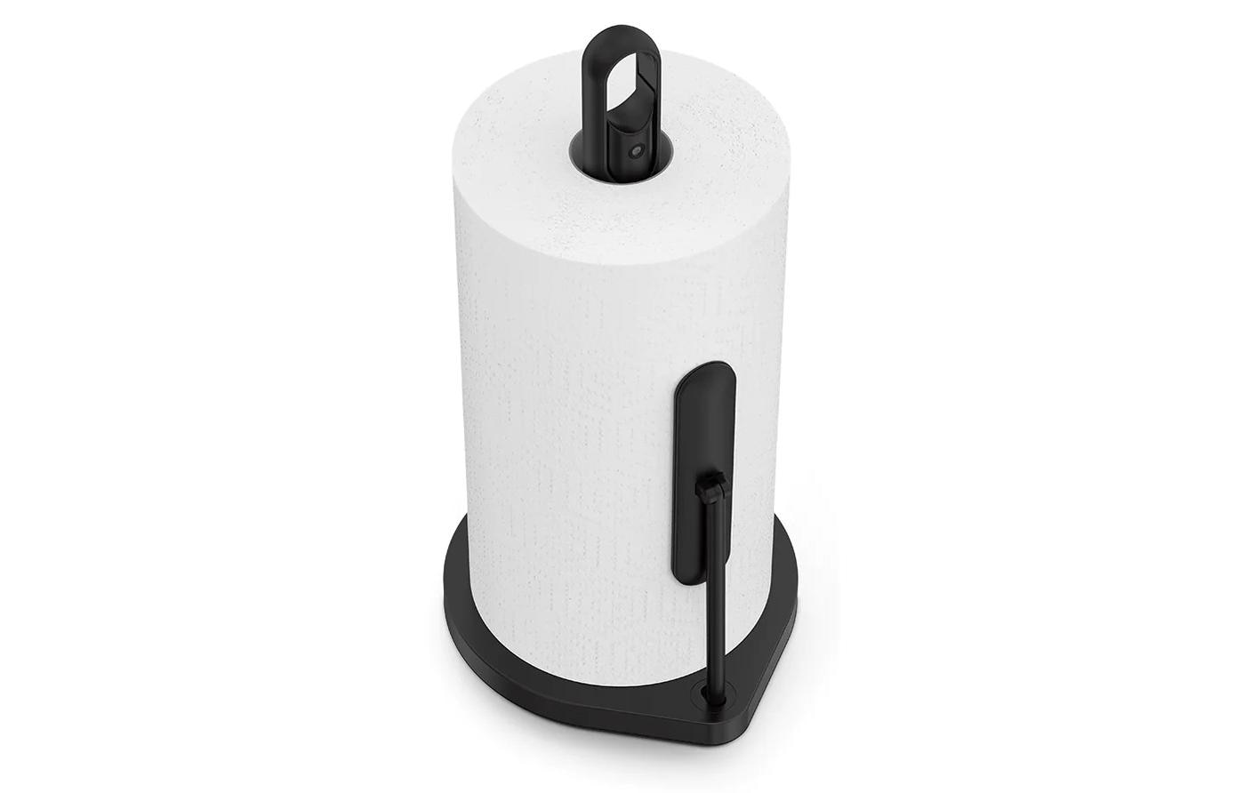 simplehuman Küchenrollenhalter Edelstahl, 20,6 × 18 × 38,1 cm, Schwarz