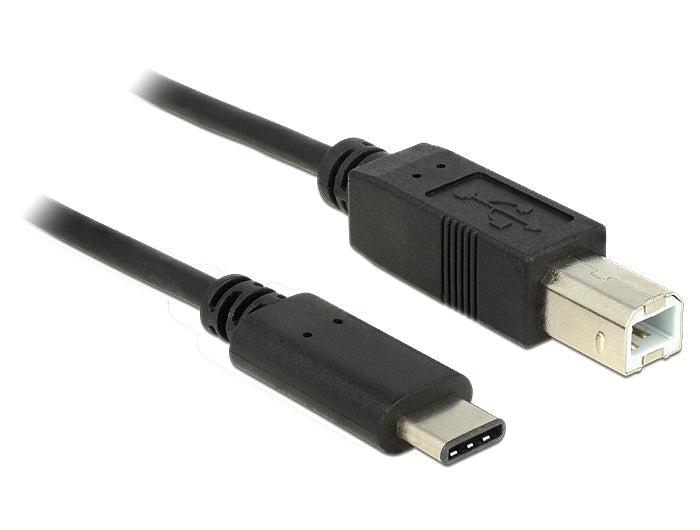 DeLOCK USB-C auf USB-B Kabel – USB 2.0 (480 Mbit/s) – 1 m – Schwarz