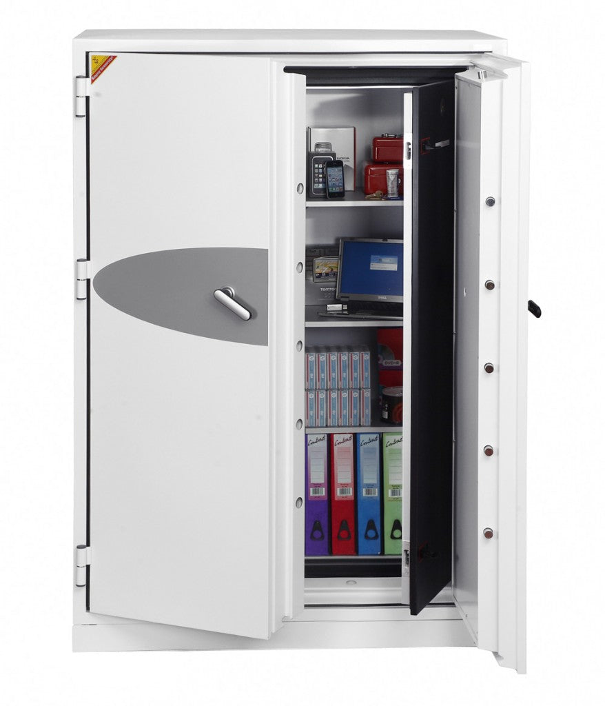 Phoenix Safe Co. Phoenix Sicherheitsschrank DS4623K – Schlüsselschloss – 457 l – Feuerschutz 120 min, Wasserschutz – Weiss