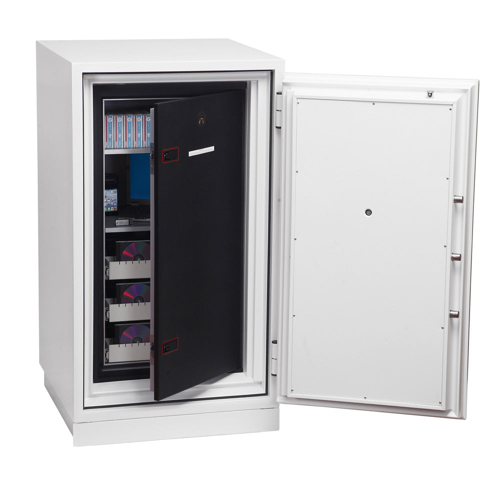 Phoenix Safe Co. Phoenix Sicherheitsschrank DS4621K – Schlüsselschloss – 143 l – Feuerschutz 120 min, wasserabweisend – Weiss