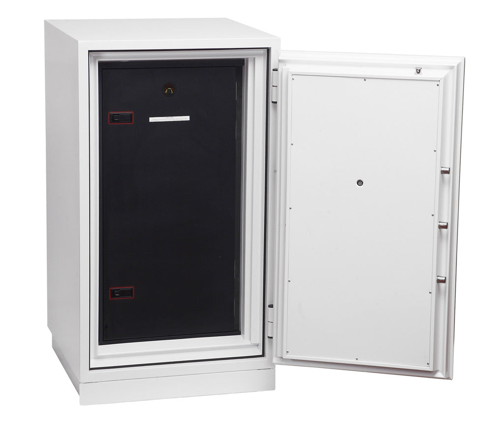 Phoenix Safe Co. Phoenix Sicherheitsschrank DS4621K – Schlüsselschloss – 143 l – Feuerschutz 120 min, wasserabweisend – Weiss