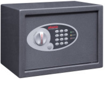 Phoenix Safe Co. Phoenix Möbeltresor VELA HOME / OFFICE SS0802E – Elektronikschloss – 17 l – Boden-/Wandmontage – Schwarz/Grau