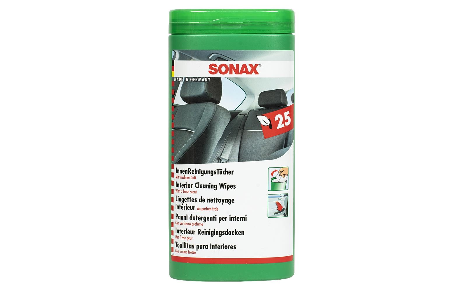 SONAX Tücherbox Reinigung – Wischtücher, 25 Stück