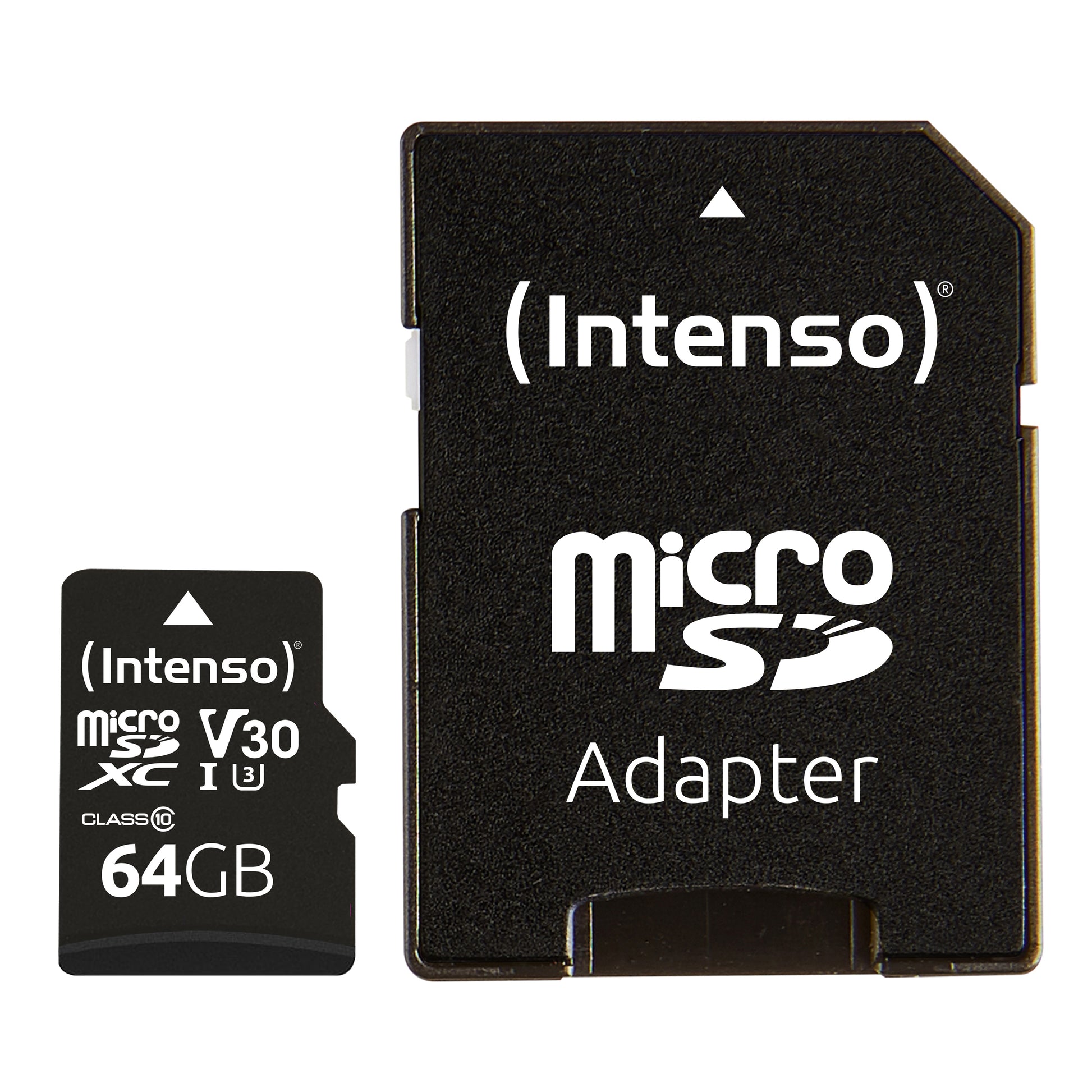 Intenso 3433490 microSDXC 64 GB – UHS-I, Klasse 10, U3, V30, 100/45 MB/s, inkl. SD-Adapter