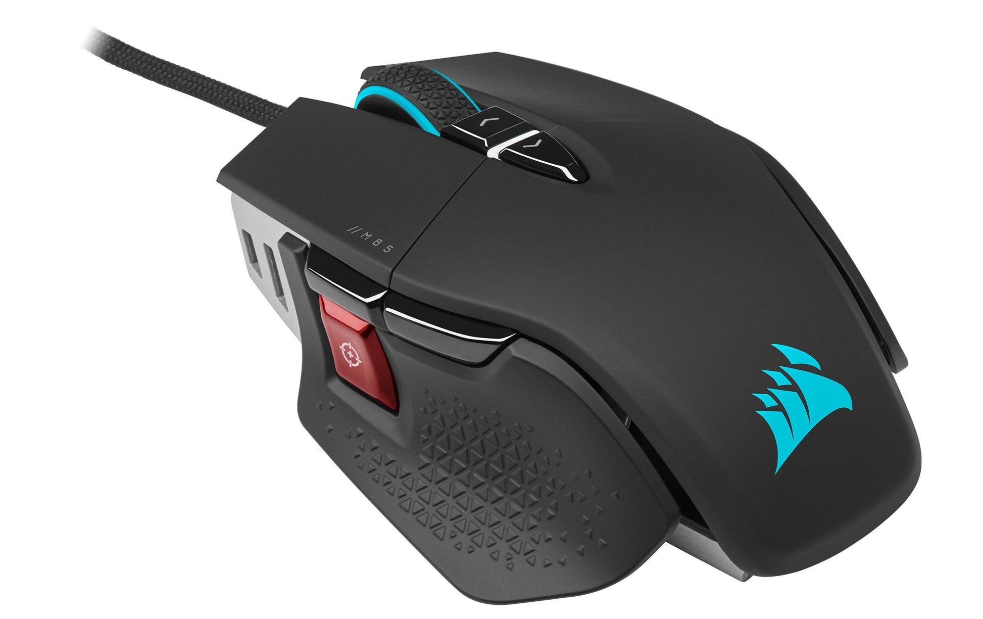 Corsair M65 Ultra RGB – Gaming-Maus – Kabelgebunden (USB‑A), 26000 DPI, Rechts, Schwarz