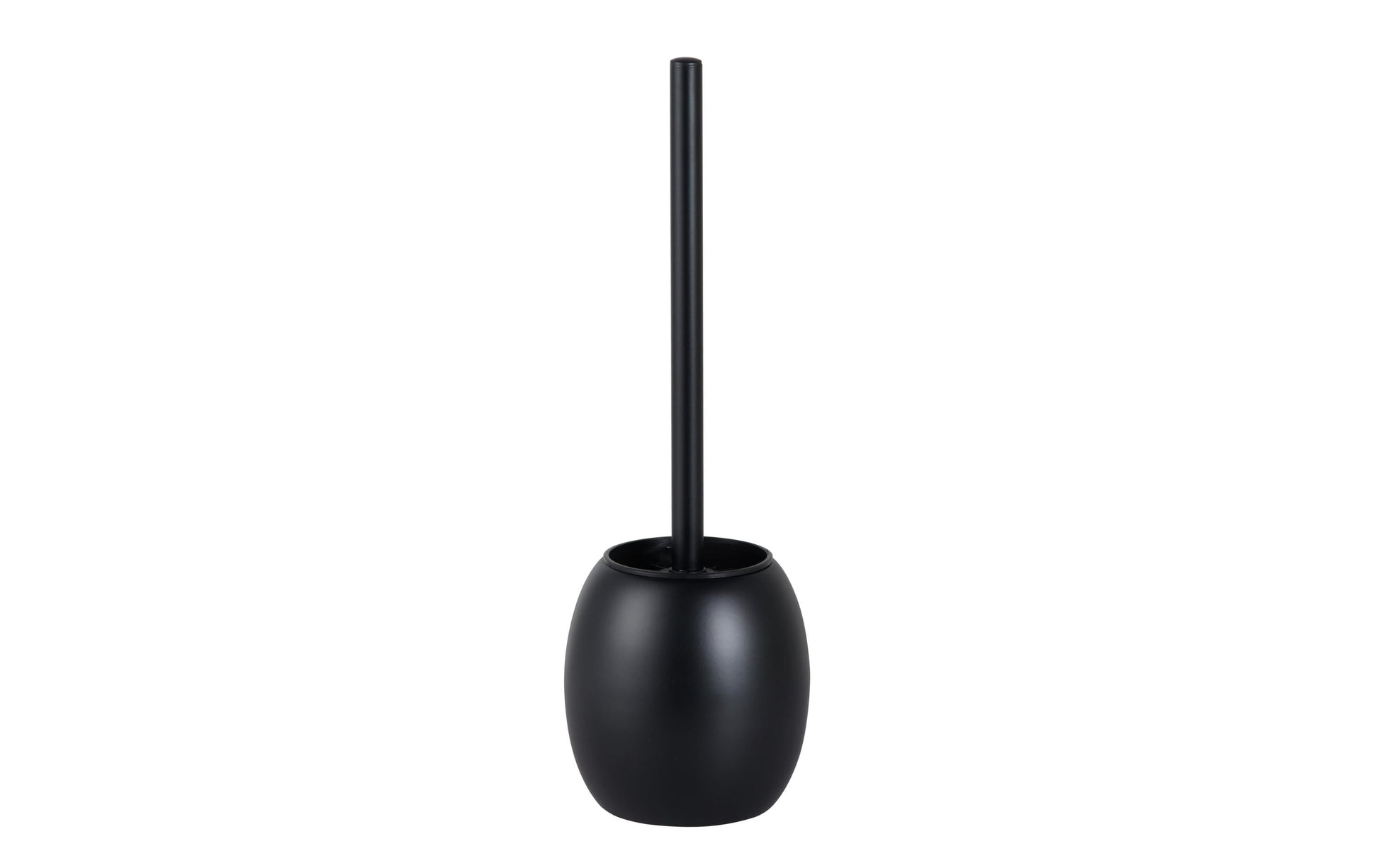 COCON WC-Bürstenset – Kunststoff, Edelstahl, schwarz matt, mit TPR-Kopf, H 39 cm, Ø 9 cm