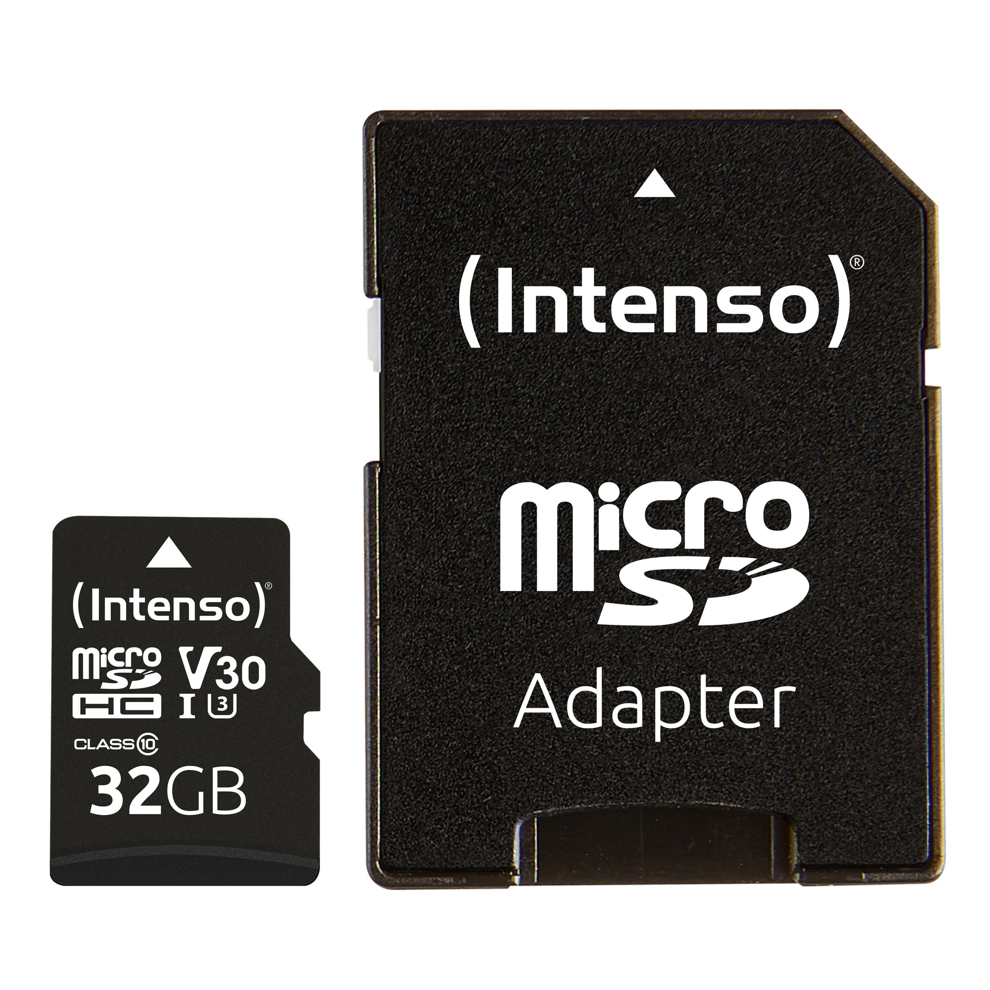 Intenso PRO 3433480 microSDHC 32 GB – UHS-I, Klasse 10, U3, V30, 100/45 MB/s, inkl. SD-Adapter