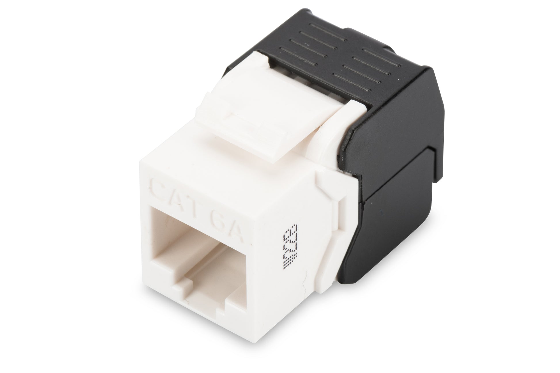 Digitus CAT 6A Keystone-Modul – ungeschirmt, Schwarz/Weiss, 35×25×17 mm