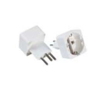 Bachmann Reiseadapter – Typ J (CH) zu CEE 7/3 (Typ F), 10 A, 250 V, 1-fach, Weiss