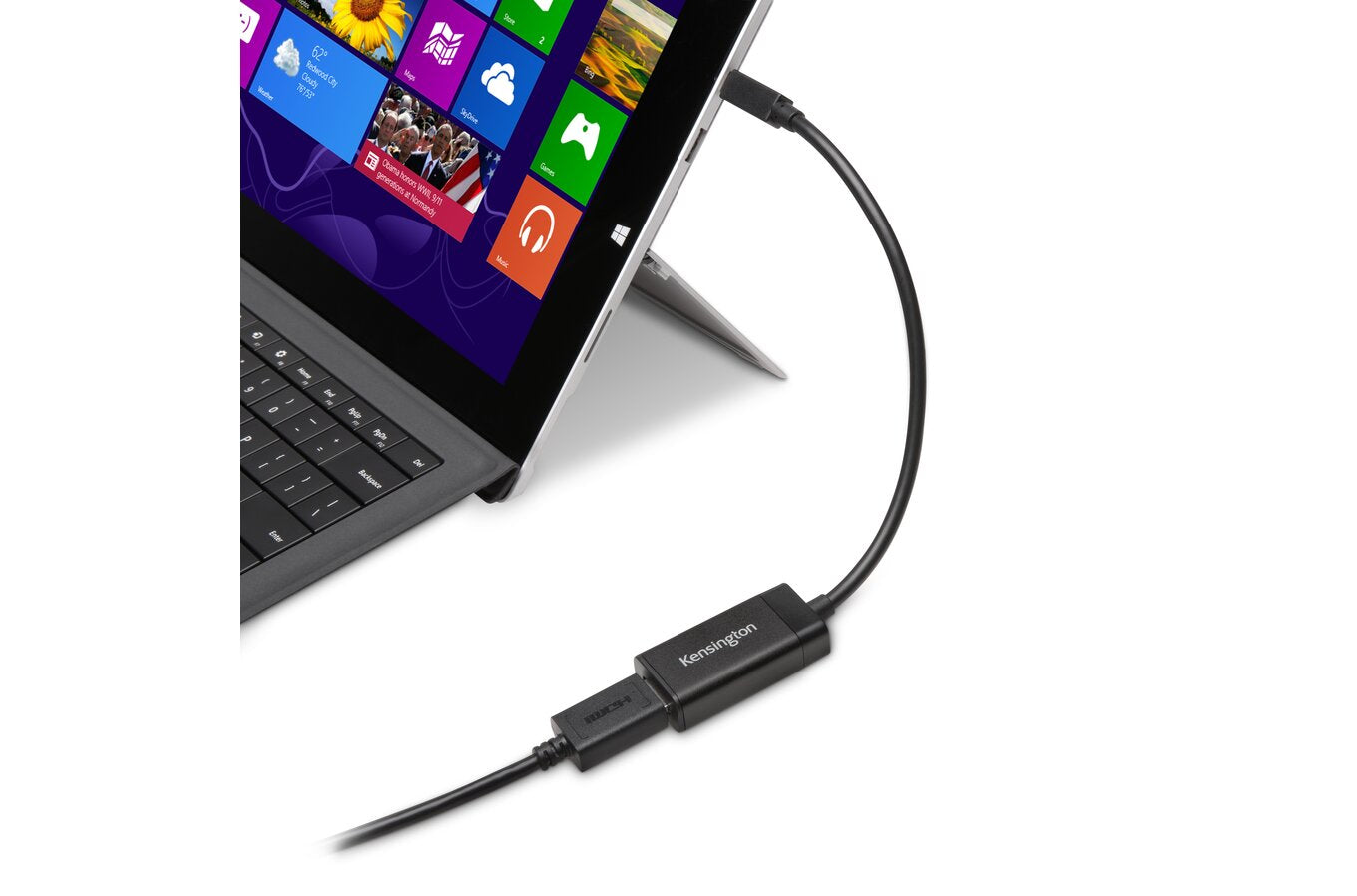 Kensington VM4000 Adapter Mini DisplayPort zu HDMI – 4K (3840 × 2160) @ 30 Hz, DisplayPort 1.2, Schwarz
